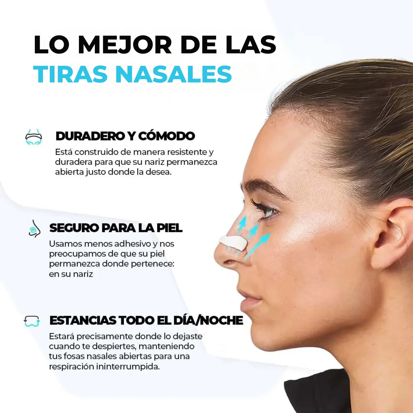 BANDAS  NASALES MAGNETICAS 2 EN 1